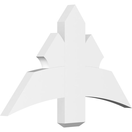 Ekena Millwork Davenport Architectural Grade PVC Gable Bracket, 36"W x 21"H x 2"D x 6"F, 14/12 Pitch GBP036X21X0206DAV00